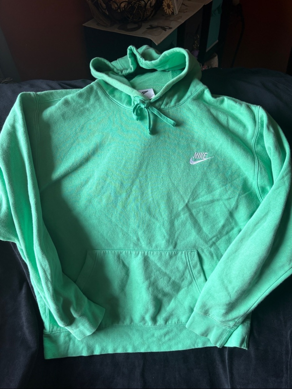 Nike Mint Green Hoodie with White Embroidered Swoosh